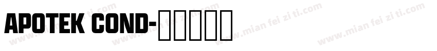 APOTEK COND字体转换